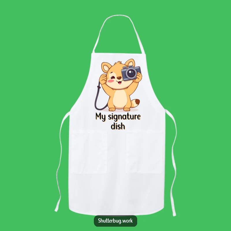Funny Joyful Animal Apron - Chef's Delightful Camera Holder Bib