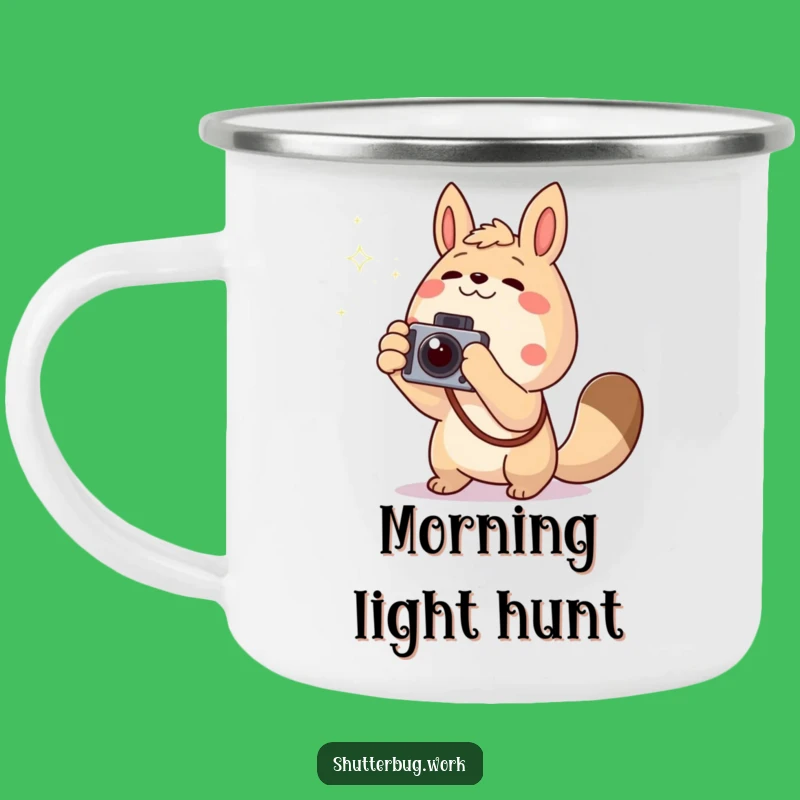 Funny Animal Photographer Camping Mug - Outdoor Twinkling Light Cup