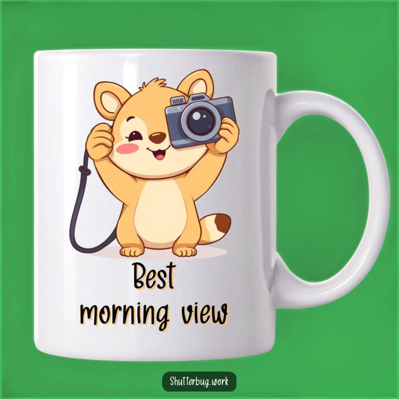 Funny Joyful Animal Photographer Mug - Gift for Enthusiastic Camera Lovers