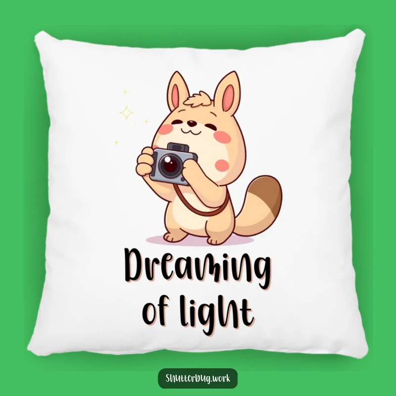 Funny Animal Photographer Pillow - Cozy Cushion for Light Hunters
