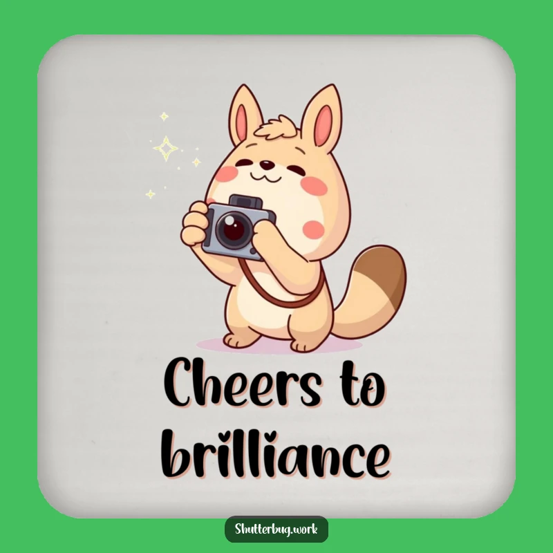 Funny Animal Photographer Coaster - Twinkling Light Drink Protector