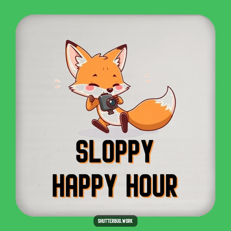 Funny Tripping Fox Coasters: Protect Surfaces with a Laugh