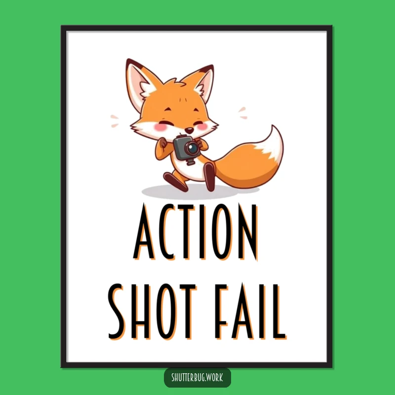 Funny Tripping Fox Poster: Wall Art That Captures the Mishap