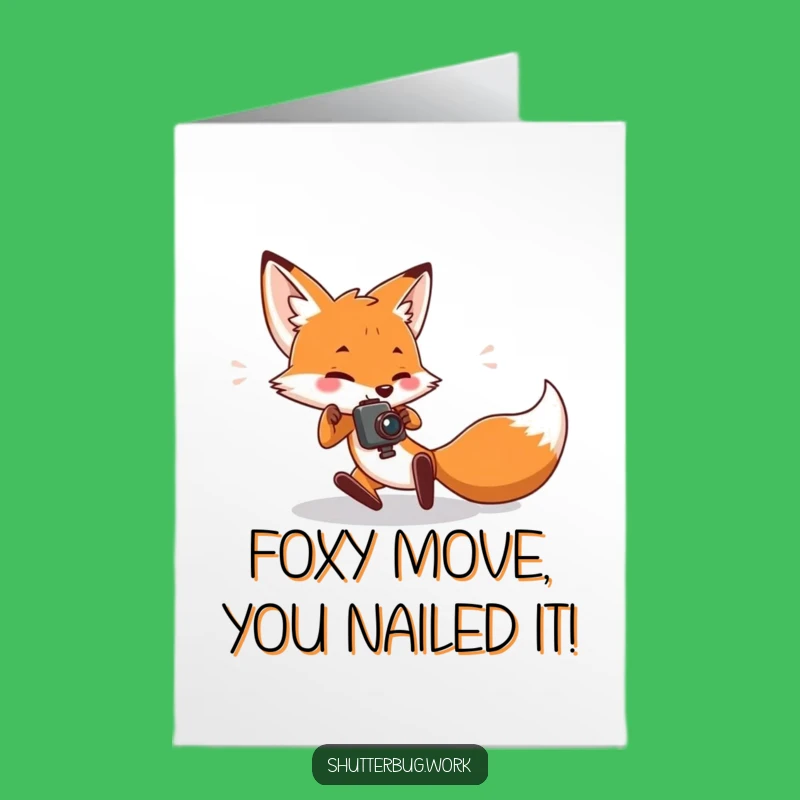 Funny Free Printable Congrats Card: Tripping Fox Cheers Your Success!