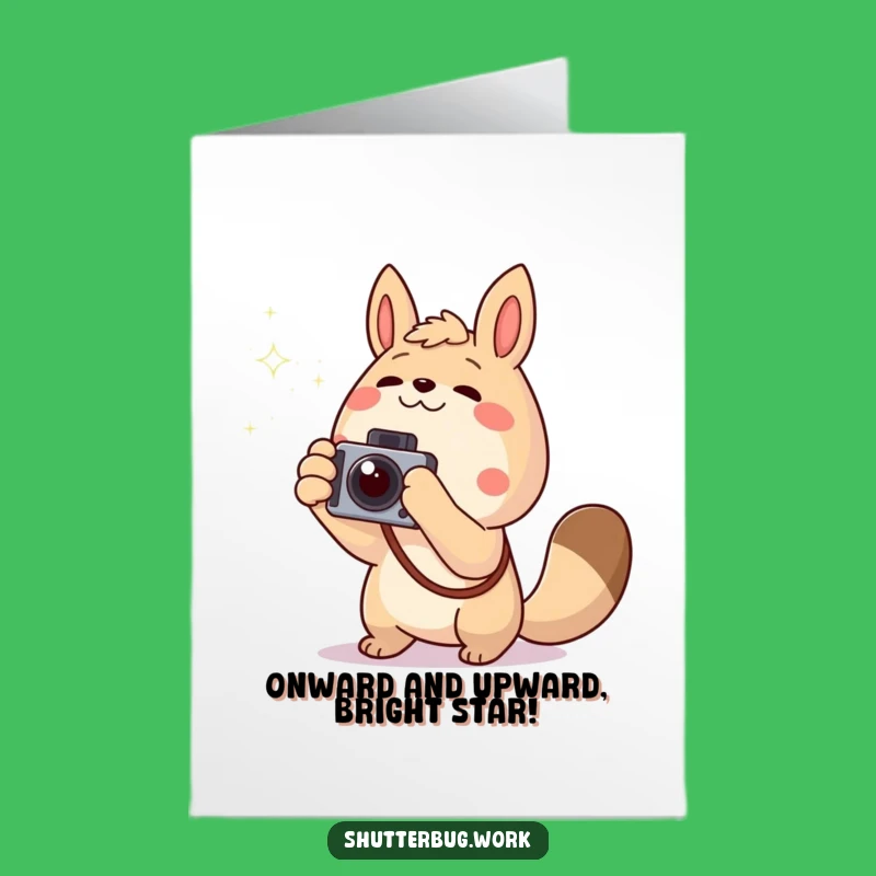 Free Printable Congrats Card: Excited Animal Photographer, Funny Downloadable Success Gift