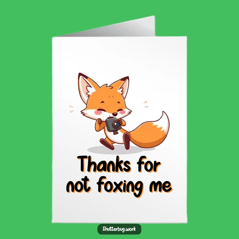 Funny Free Printable Thank You Card: Tripping Fox Says Thanks!
