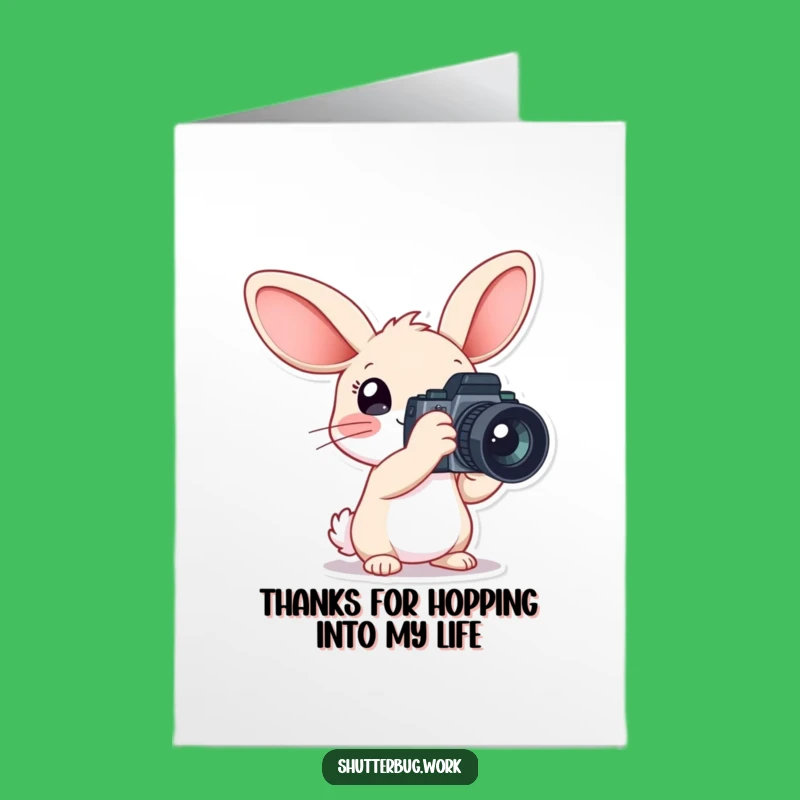 Funny Free Printable Thank You Card: Rabbit Photographer Says Thanks!