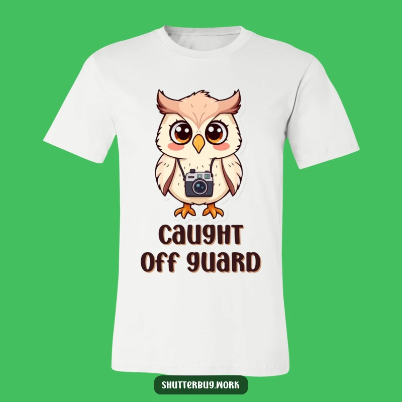 Funny Surprised Owl T-Shirt: A Hoot of a Photographer's Tee