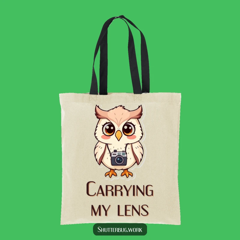 Funny Surprised Owl Tote Bag: Carry Your Camera and Your Laughs
